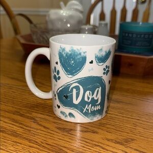 “Dog Mom” Mug with Teal Accents